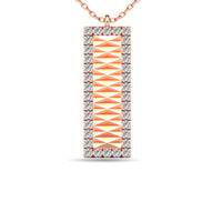 Thumbnail for Diamond 1/10 ct tw Texture Pendant in 10K Rose Gold