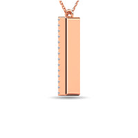 Thumbnail for Diamond 1/10 ct tw Texture Pendant in 10K Rose Gold