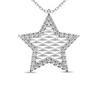 Thumbnail for Diamond 1/10 ct tw Texture Pendant in 10K White Gold