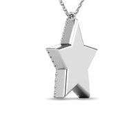 Thumbnail for Diamond 1/10 ct tw Texture Pendant in 10K White Gold