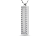 Thumbnail for Diamond 1/8 ct tw Rectangle Pendant in 10K White Gold