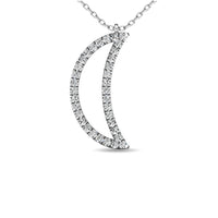 Thumbnail for Diamond 1/10 ct tw Moon Pendant in 10K White Gold