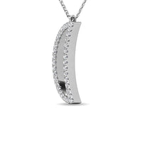 Thumbnail for Diamond 1/10 ct tw Moon Pendant in 10K White Gold