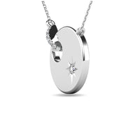 Thumbnail for Diamond 1/20 ct tw Disc Necklace in 10K White Gold