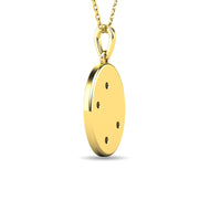 Thumbnail for Diamond 1/20 ct tw Oval Disc Necklace in 10K Yellow Gold
