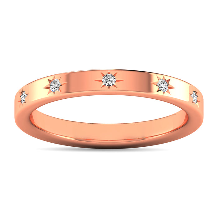 Diamond 1/20 ct tw Bar Ring in 10K Rose Gold