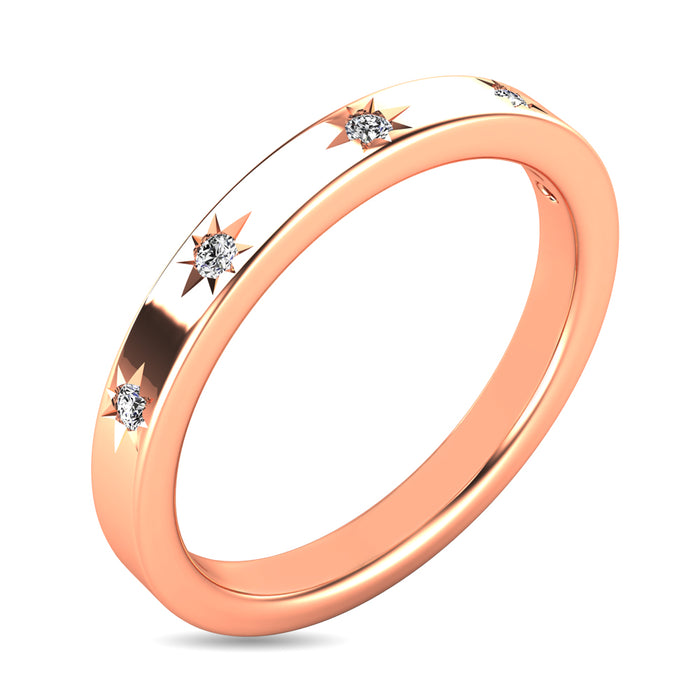 Diamond 1/20 ct tw Bar Ring in 10K Rose Gold