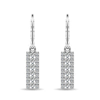 Thumbnail for Diamond 1/2 ct tw Bar Earrings in 14K White Gold