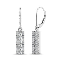 Thumbnail for Diamond 1/2 ct tw Bar Earrings in 14K White Gold