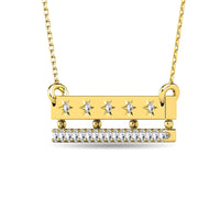 Thumbnail for Diamond 1/5 ct tw Bar Necklace in 14K Yellow Gold