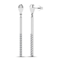 Thumbnail for Diamond 1/5 ct tw Diamline Earrings in 10K White Gold