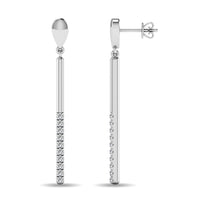 Thumbnail for Diamond 1/5 ct tw Diamline Earrings in 10K White Gold