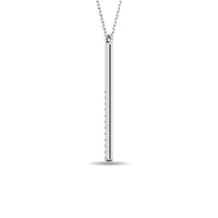 Thumbnail for Diamond 1/8 ct tw Diamline Bar Pendant in 10K White Gold