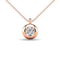 Thumbnail for Diamond 1/10 ct tw Bezel Set Pendant in 10K Rose Gold