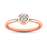 Thumbnail for Diamond 1/10 ct tw Bezel Set Ring in 10K Rose Gold