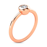 Thumbnail for Diamond 1/10 ct tw Bezel Set Ring in 10K Rose Gold