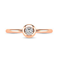 Thumbnail for Diamond 1/10 ct tw Bezel Set Ring in 10K Rose Gold