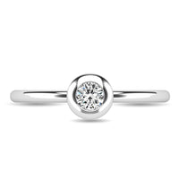 Thumbnail for Diamond 1/10 ct tw Bezel Set Ring in 10K White Gold
