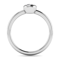 Thumbnail for Diamond 1/10 ct tw Bezel Set Ring in 10K White Gold
