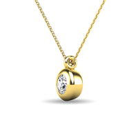 Thumbnail for Diamond 1/10 ct tw Bezel Set Pendant in 10K Yellow Gold
