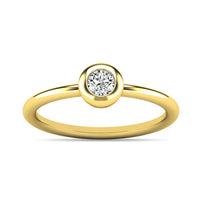 Thumbnail for Diamond 1/10 ct tw Bezel Set Ring in 10K Yellow Gold
