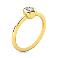 Thumbnail for Diamond 1/10 ct tw Bezel Set Ring in 10K Yellow Gold