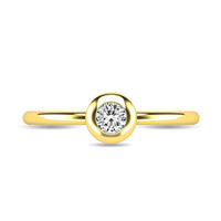 Thumbnail for Diamond 1/10 ct tw Bezel Set Ring in 10K Yellow Gold