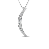 Thumbnail for Diamond 1/6 ct tw Cresent Pendant in 10K White Gold