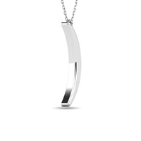 Thumbnail for Diamond 1/6 ct tw Cresent Pendant in 10K White Gold