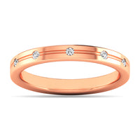 Thumbnail for Diamond 1/20 ct tw Rount Cut Band in 14K Rose Gold