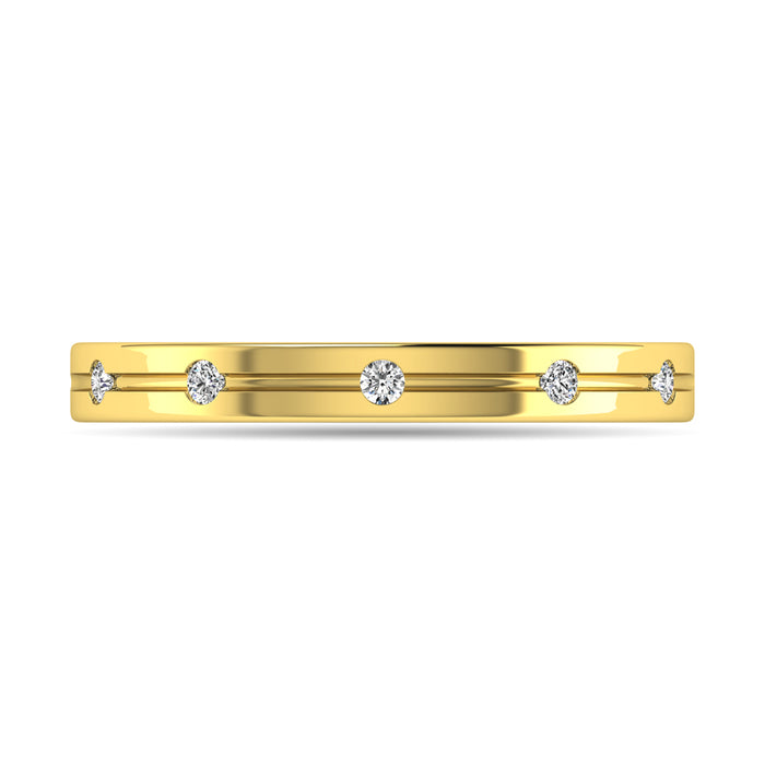 Diamond 1/20 ct tw Rount Cut Band in 14K Yellow Gold