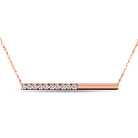 Thumbnail for Diamond 1/6 ct tw Diamline Necklace in 10K Rose Gold