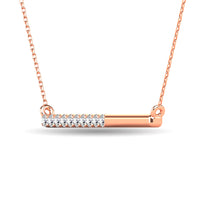 Thumbnail for Diamond 1/6 ct tw Diamline Necklace in 10K Rose Gold