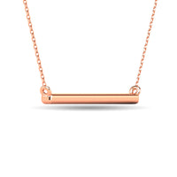 Thumbnail for Diamond 1/6 ct tw Diamline Necklace in 10K Rose Gold