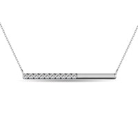 Thumbnail for Diamond 1/6 ct tw Diamline Necklace in 10K White Gold