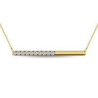 Thumbnail for Diamond 1/6 ct tw Diamline Necklace in 10K Yellow Gold