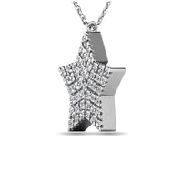 Thumbnail for Diamond 1/8 ct tw Star Pendant in 10K White Gold