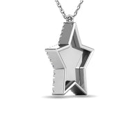 Thumbnail for Diamond 1/8 ct tw Star Pendant in 10K White Gold