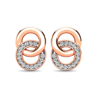 Thumbnail for Diamond 1/10 ct tw Circle Earrings in 10K Rose Gold
