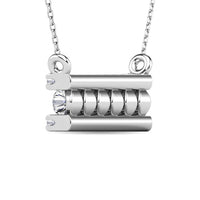 Thumbnail for Diamond 1/4 ct tw Bar Necklace in 14K White Gold