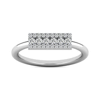 Thumbnail for Diamond 1/4 ct tw Bar Ring in 14K White Gold