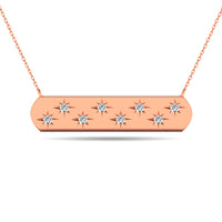 Thumbnail for Diamond 1/8 ct tw Bar Pendant in 14K Rose Gold