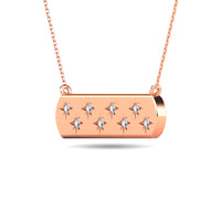 Thumbnail for Diamond 1/8 ct tw Bar Pendant in 14K Rose Gold