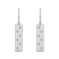Thumbnail for Diamond 1/5 ct tw Bar Earrings in 14K White Gold