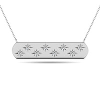 Thumbnail for Diamond 1/8 ct tw Bar Pendant in 14K White Gold