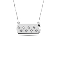 Thumbnail for Diamond 1/8 ct tw Bar Pendant in 14K White Gold