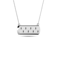 Thumbnail for Diamond 1/8 ct tw Bar Pendant in 14K White Gold