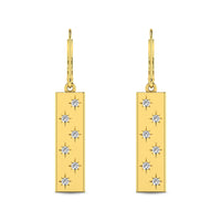 Thumbnail for Diamond 1/5 ct tw Bar Earrings in 14K Yellow Gold