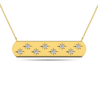 Thumbnail for Diamond 1/8 ct tw Bar Pendant in 14K Yellow Gold