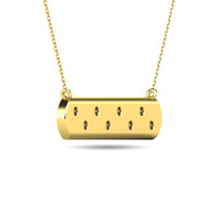 Thumbnail for Diamond 1/8 ct tw Bar Pendant in 14K Yellow Gold